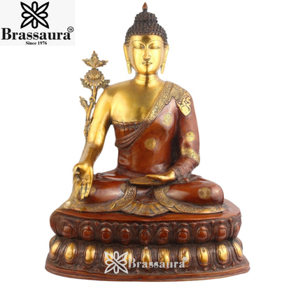 Brass Bhumisprasa Buddha Weight 34 Kg & Height 32 Inch