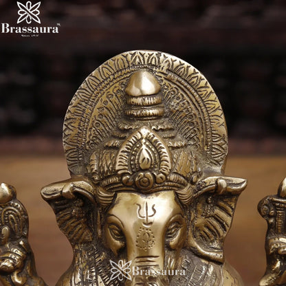 Brass Ganesha Weight 3.7 Kg & Height 8.5 Inch