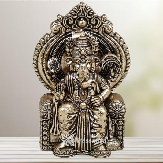 Brass Super fine Ganesha Statue Weight .512 Kg And Height 4 Inch
