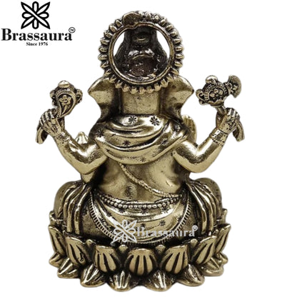 Brass Super fine Ganesha Statue Weight .468 Kg And Height 5 Inch