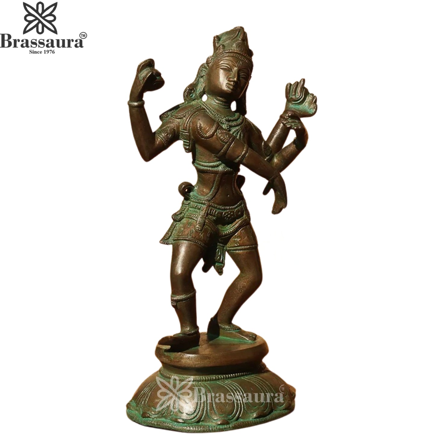 Brass Lord Shiva Tandav Statue Weight 3 Kg And Height 11 Inch