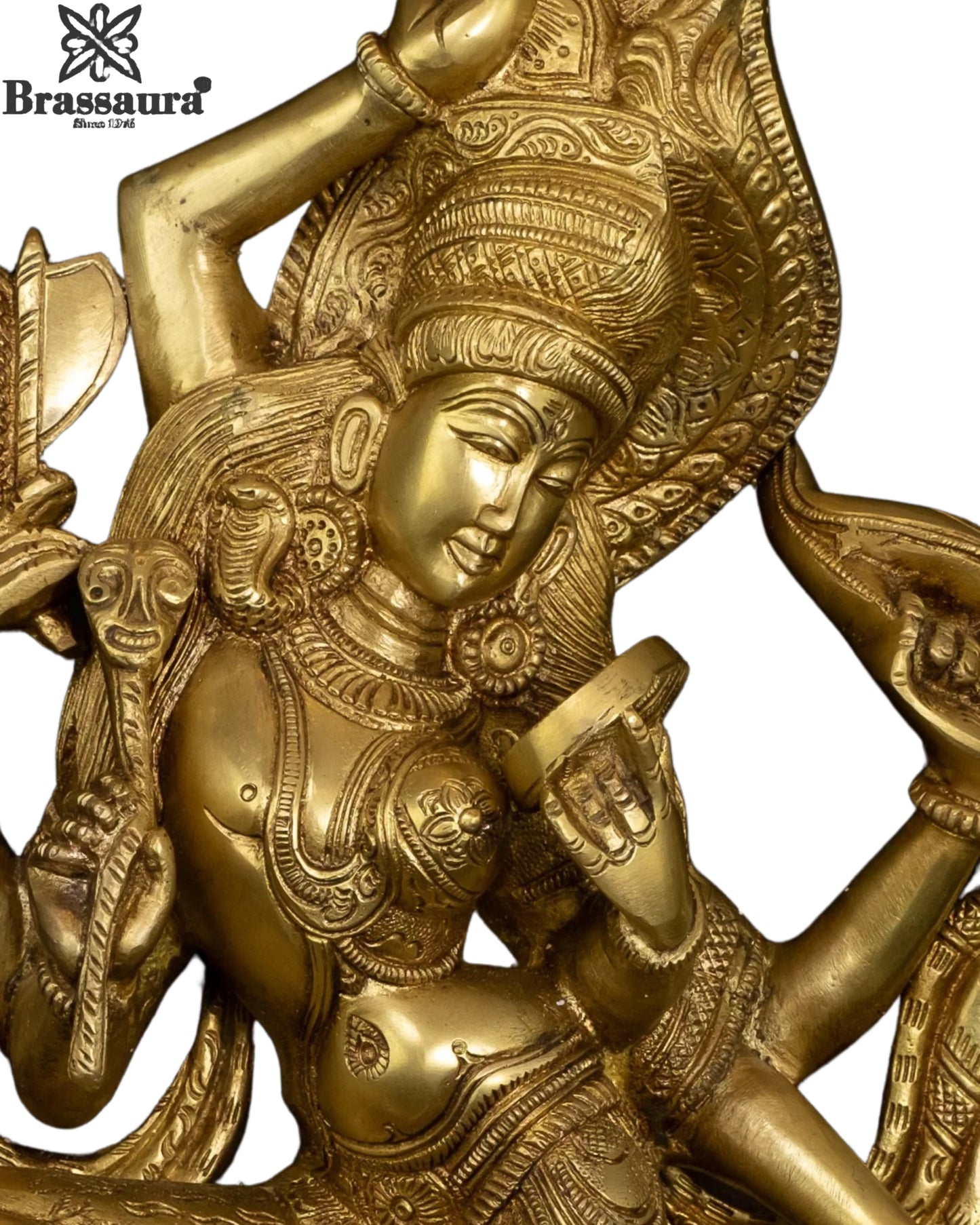 Brass Aardhnareshwar Statue Weight 7.5 Kg And Height 16.5 Inch