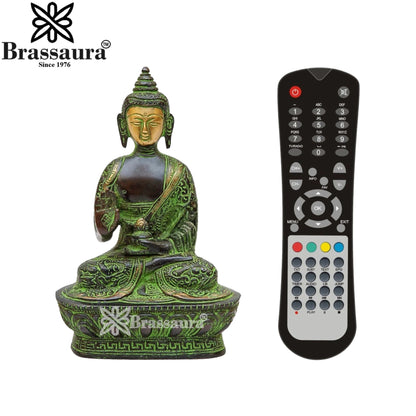 Brass Blessing Buddha Weight 0.95 kg & Height 7 Inch