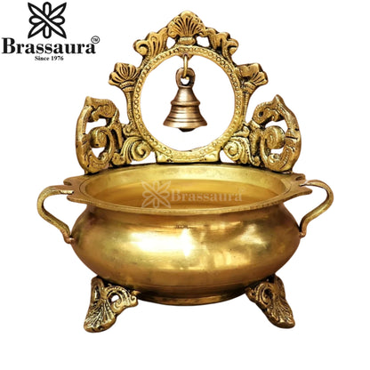 Brass Bell Urli Statue Weight 1.3 Kg And Height 7 Inch