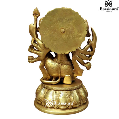 Brass Panchmukhi Hanuman Statue Weight 7.3 Kg And Height 12 Inch