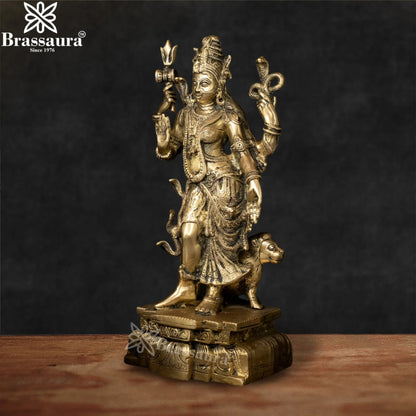 Brass Aardhnareshwar Statue Weight 10 Kg And Height 24.5 Inch