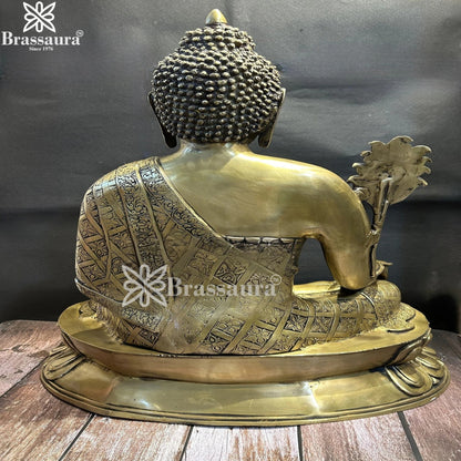 Brass Bhumisprasa Buddha Weight 32 kg & Height 28 Inch