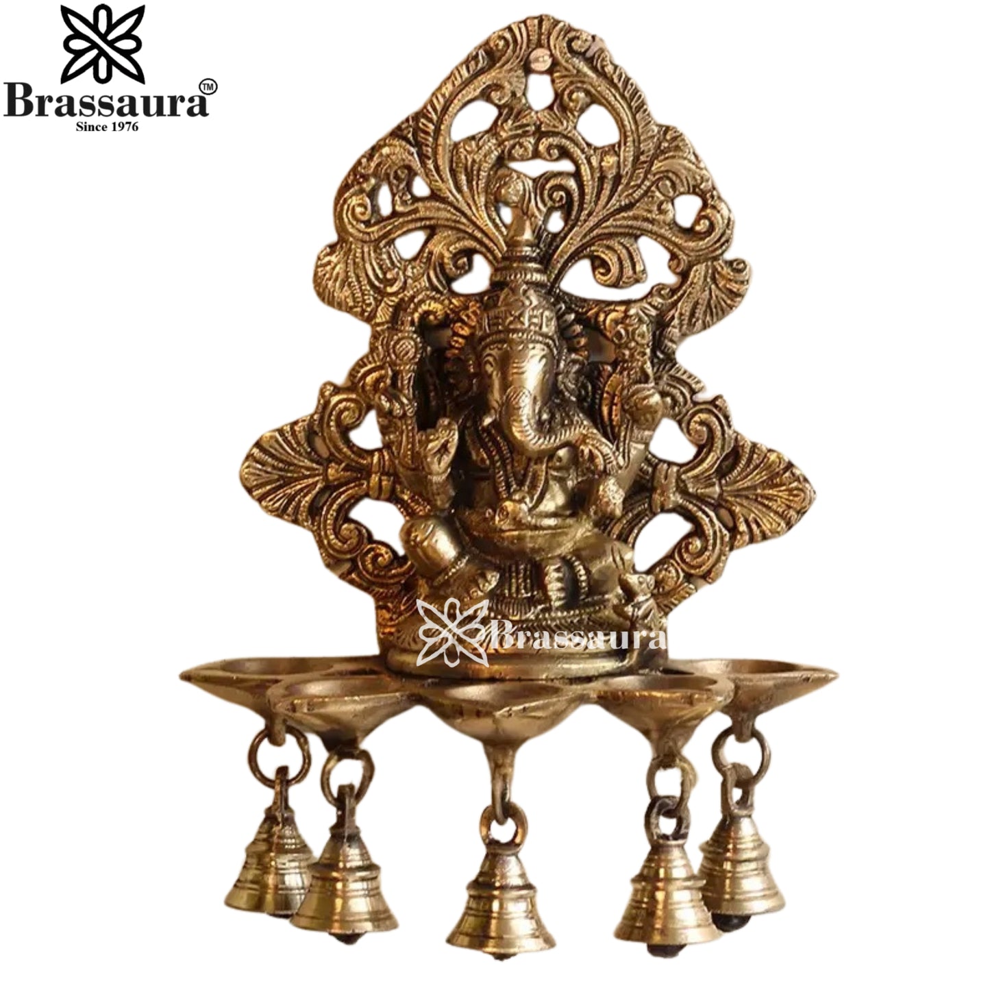 Brass Ganesha Statue Weight 2.05 Kg And Height 10 Inch