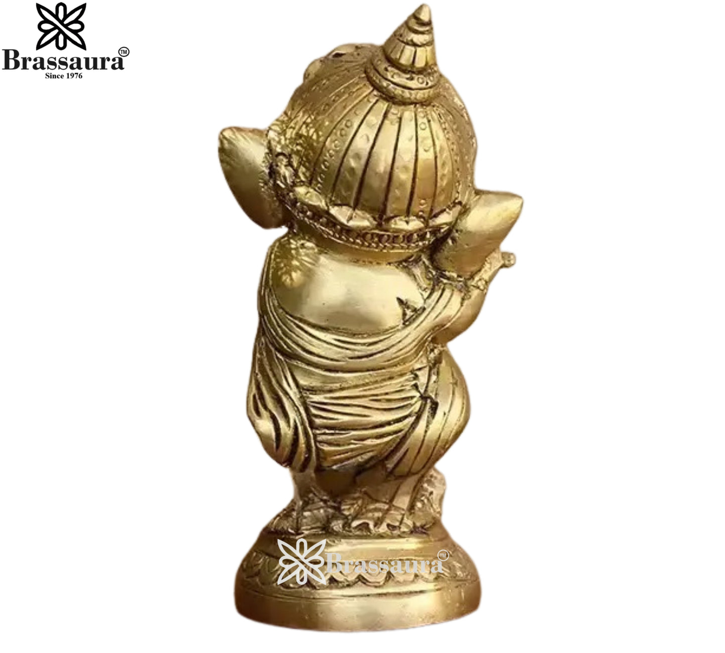Brass Ganesha Statue Weight .9 Kg And Height 6.5 Inch