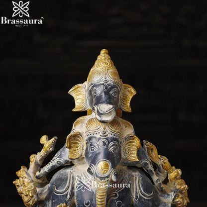 Brass Ganesha Weight 24.7 Kg & Height 24 Inch