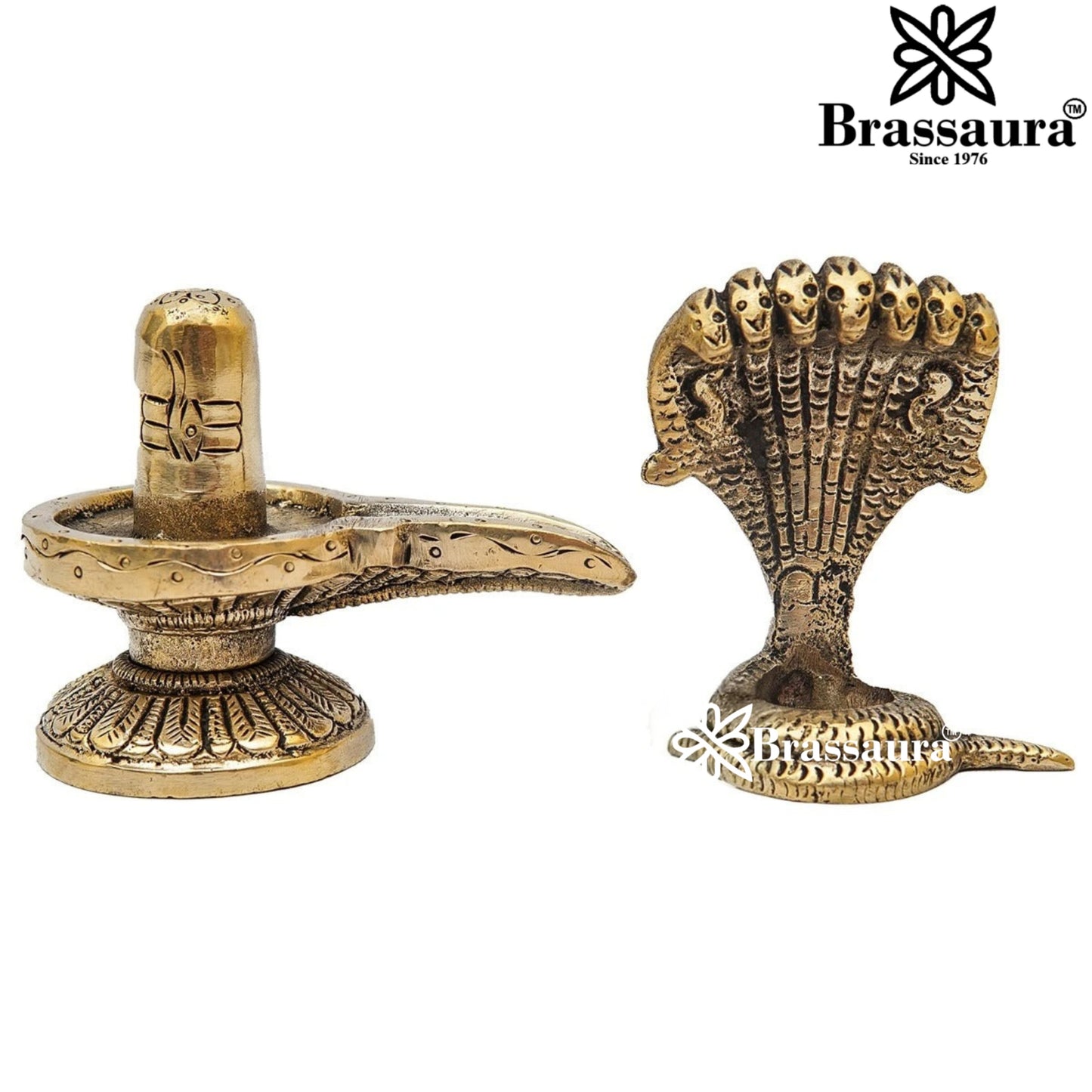 Brass Artistic Shivling Weight 0.8 Kg & Height 5 Inch