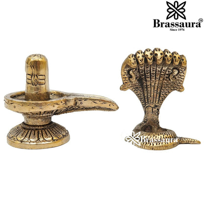 Brass Artistic Shivling Weight 0.8 Kg & Height 5 Inch