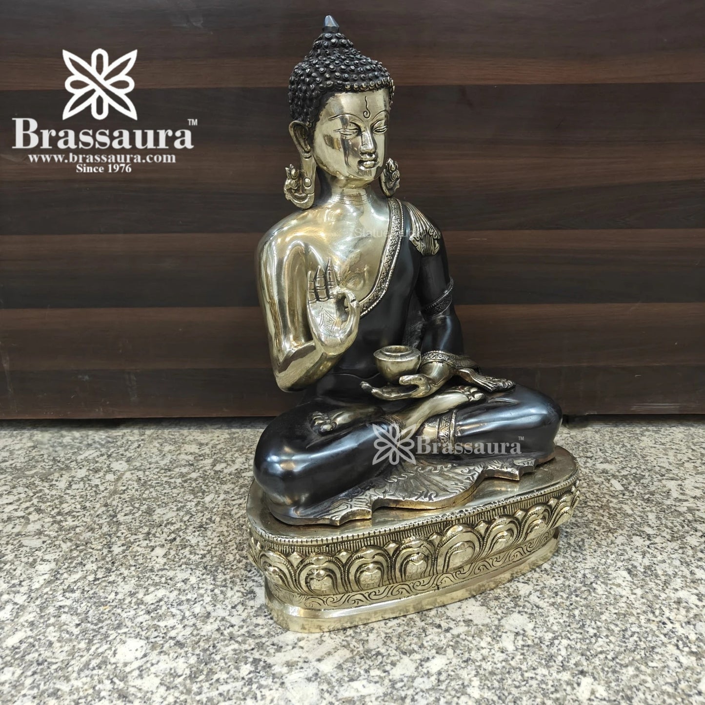 Brass Blessing Multicolored Buddha Weight 16 kg & Height 20 Inch