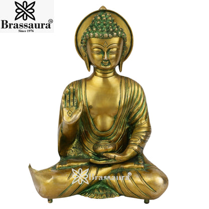 Brass Blessing Buddha Weight 5 kg & Height 12 Inch