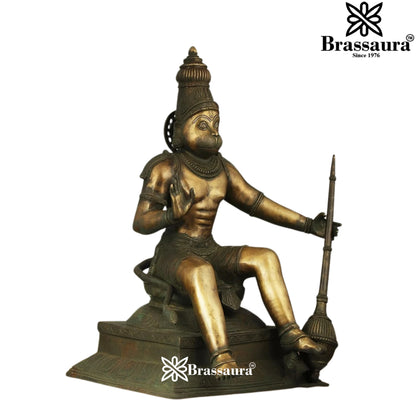 Brass Vintage Hanuman Statue Weight 28 Kg And Height 23 Inch