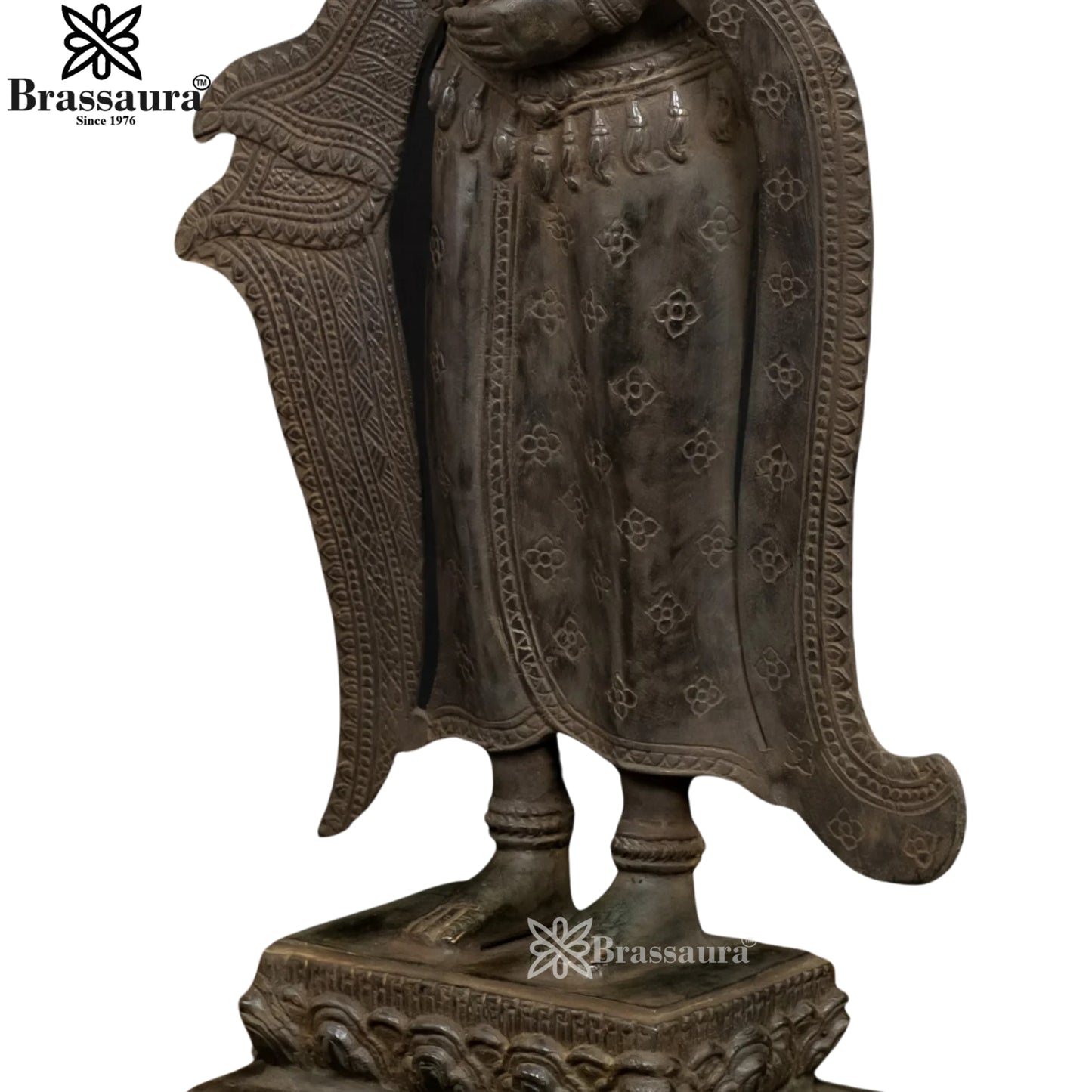 Bronze Combodian Apsara Statue Weight 4.7 Kg And Height 22 Inch