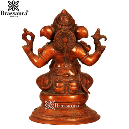 Brass Ganesha Statue Weight 5.5 Kg & Height 12 Inch