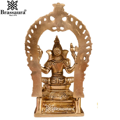 Brass Ganesha Statue Weight 2.5 Kg & Height 9.5 Inch