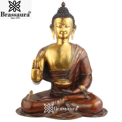 Brass Blessing Buddha Weight 29 Kg & Height 30 Inch