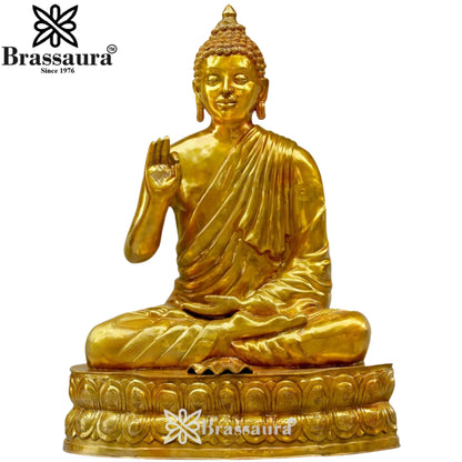 Brass Blessing Royal Golden Buddha Weight 150 kg & Height 56 Inch
