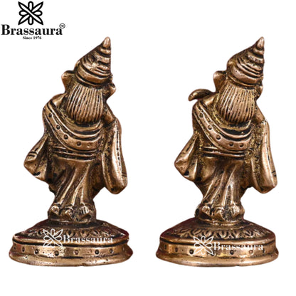 Brass Music Ganesha Statue Weight .74 Kg & Height 4 Inch
