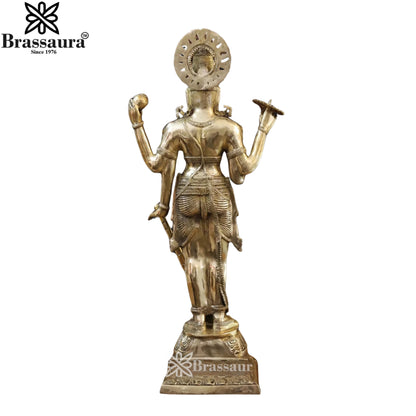 Brass Super fine Vishnu Statue Weight 32.8 Kg And Height 41.5 Inch