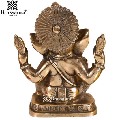 Brass Ganesha Statue Weight 3 Kg & Height 8 Inch