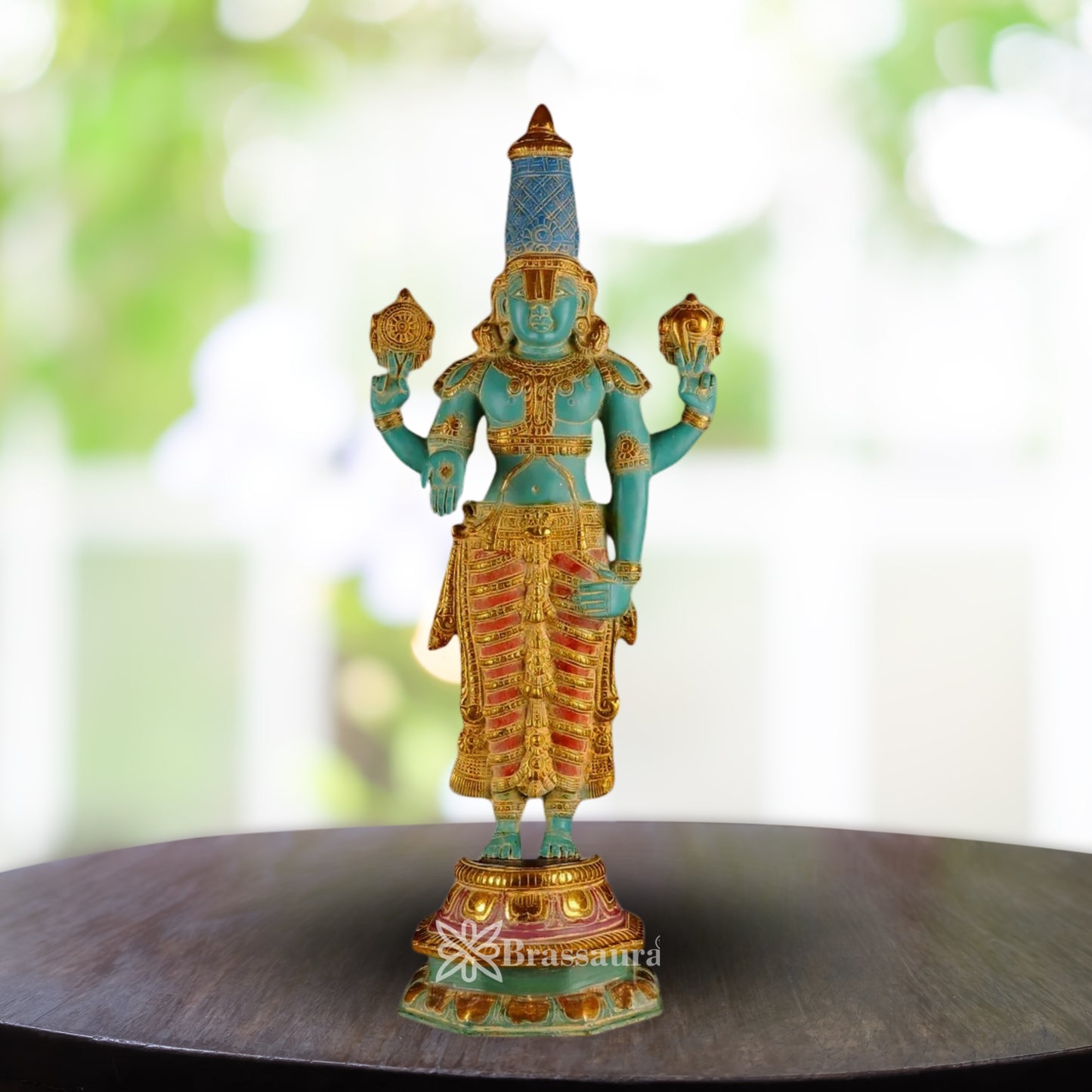 Brass Vishnu Shyamal Statue Weight 21.5 Kg And Height 33 Inch