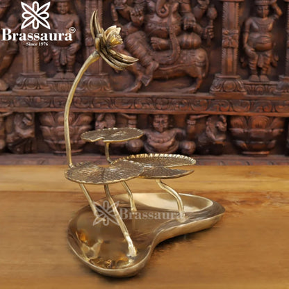 Brass Flower Urli Statue Weight 5.12 Kg And Height 16 Inch