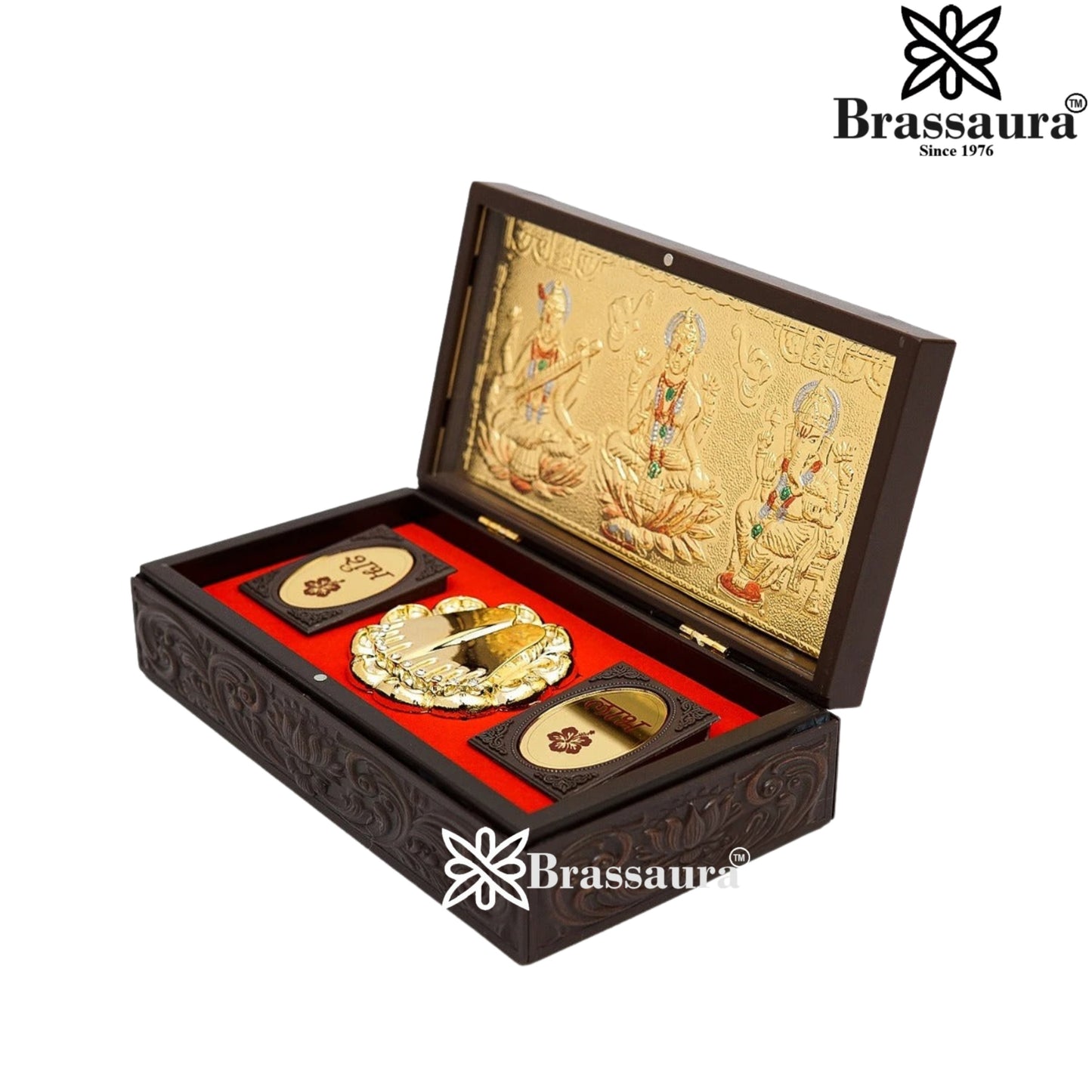 Brass Artistic Lakshmi Ganesh Weight 0.5 kg & Height 2.5 Inch