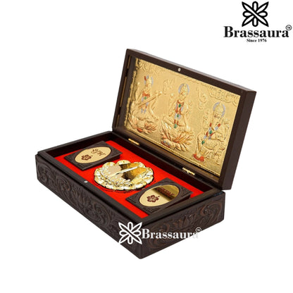Brass Artistic Lakshmi Ganesh Weight 0.5 kg & Height 2.5 Inch