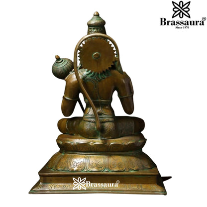 Brass Vintage Hanuman Statue Weight 16.5 Kg And Height 16 Inch