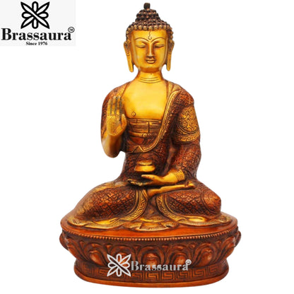 Brass Vintage Buddha Weight 4.3 Kg & Height 12 Inch