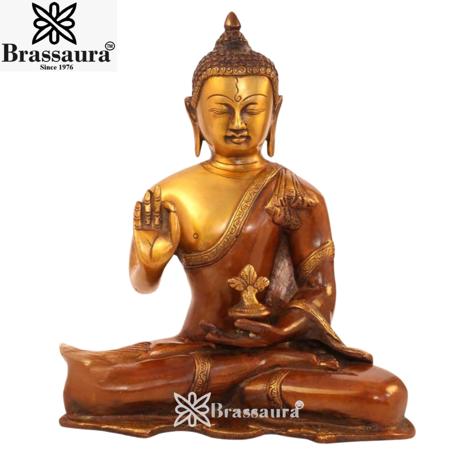 Brass Vintage Buddha Weight 3.9 Kg & Height 10 inch