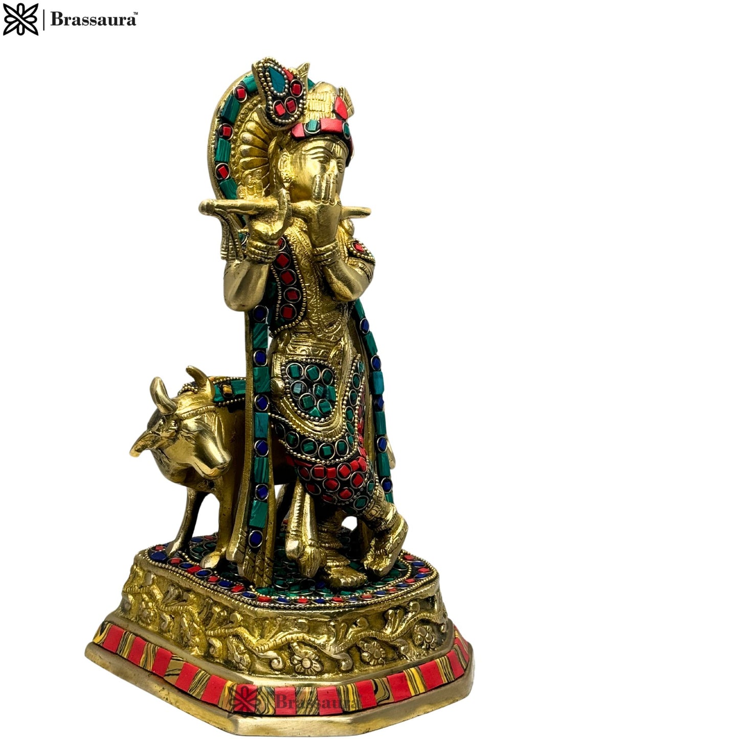 Brass Krishna Murti for Home and Decor Living Room Height 60 cm Weight 9.3 Kg