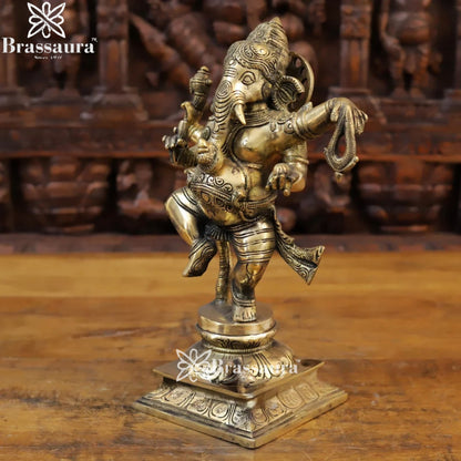 Brass Dancing Ganesha Weight 6 Kg & Height 14 Inch