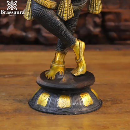Brass Krishna Murti Weight 9.46 Kg And Height 23 Inch