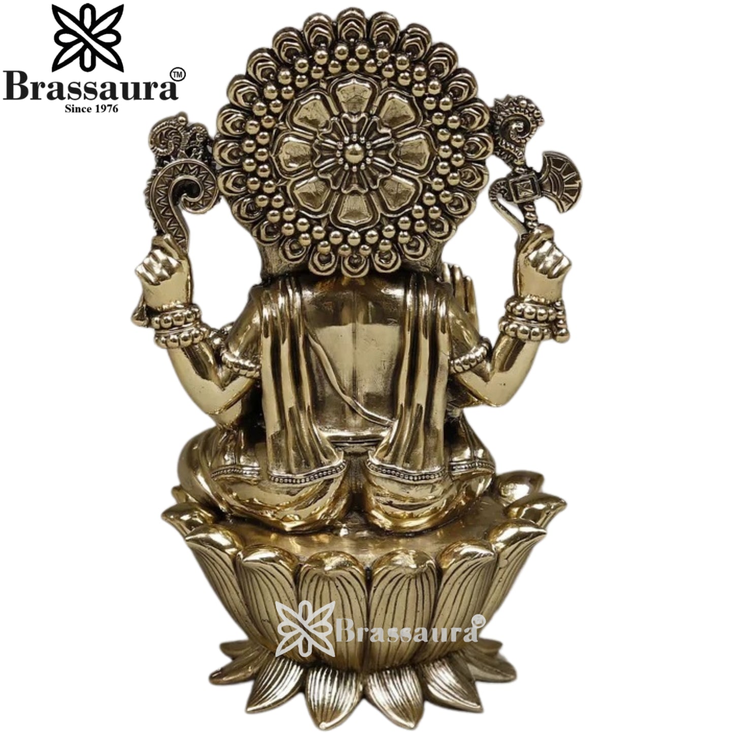 Brass Super fine Ganesha Statue Weight .288 Kg And Height 7.5 Inch