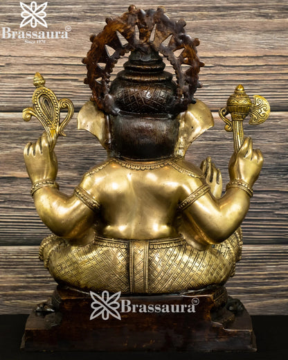 Brass Ganesha Statue Weight 22 Kg And Height 20 Inch