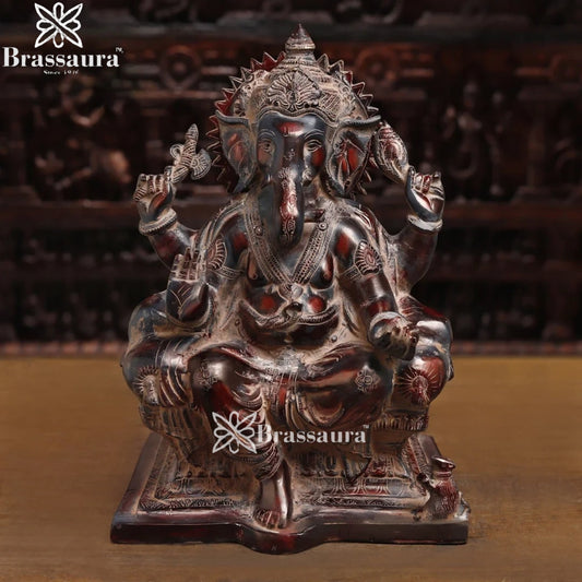 Brass Ganesha Weight 21.7 Kg & Height 18 Inch
