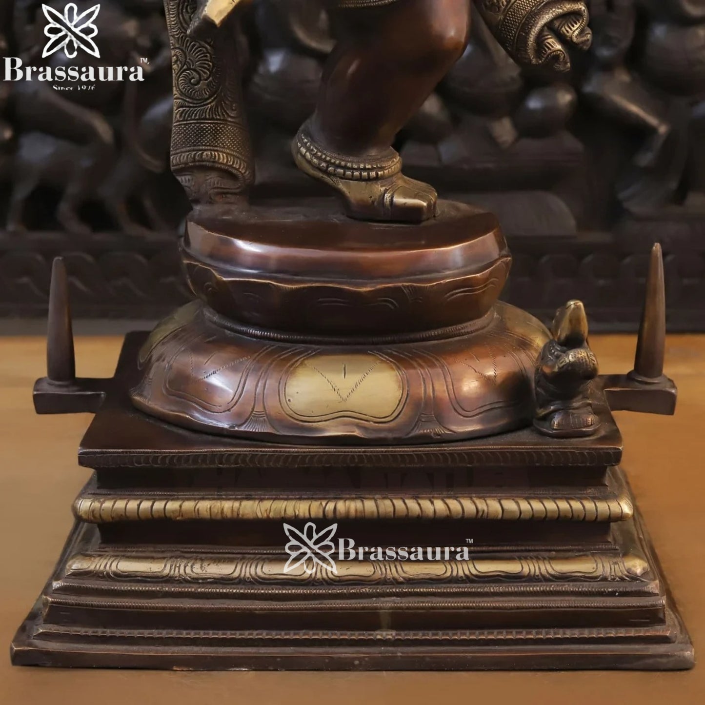 Brass Dancing Ganesha Weight 34.6 Kg & Height 30 Inch