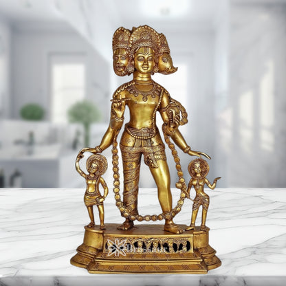 Brass Vaikuntha Vishnu Statue Weight 18.6 Kg And Height 24 Inch