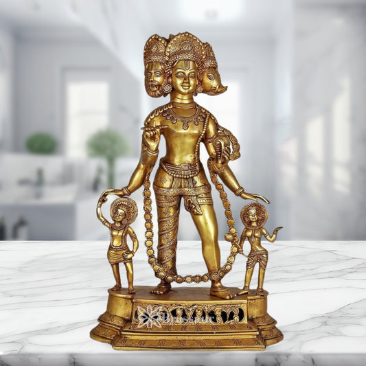 Brass Vaikuntha Vishnu Statue Weight 18.6 Kg And Height 24 Inch