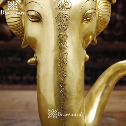 Brass Modern Ganesha Weight 12 Kg & Height 17 Inch