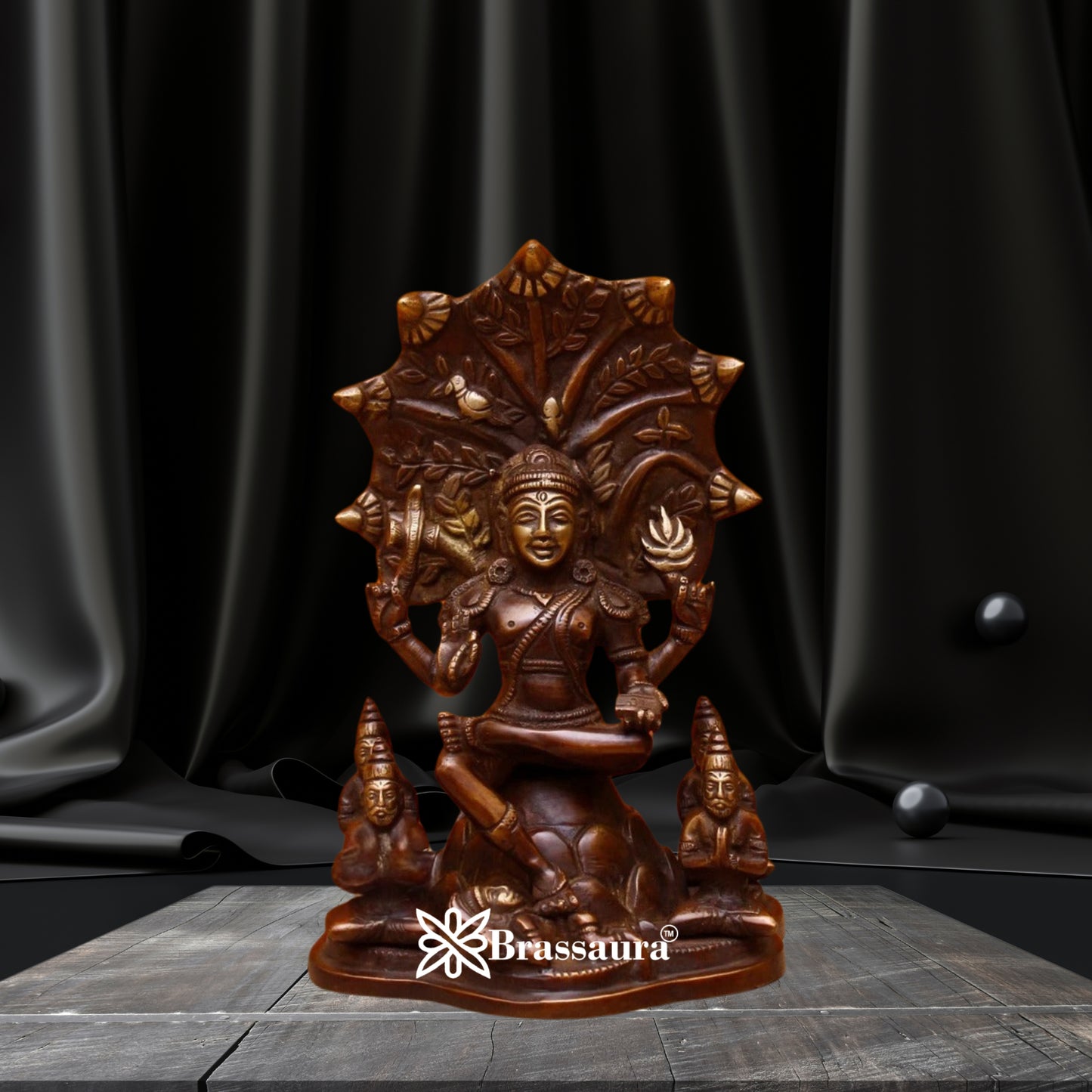 Brass Classic Shiv Family  Weight 3 Kg & Height 8.5 Inch