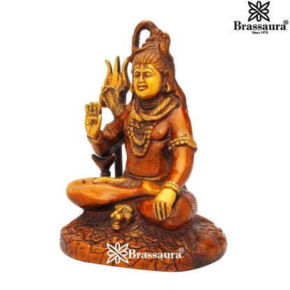 Brass Antique Shiva  Weight 4 Kg & Height 10 Inch