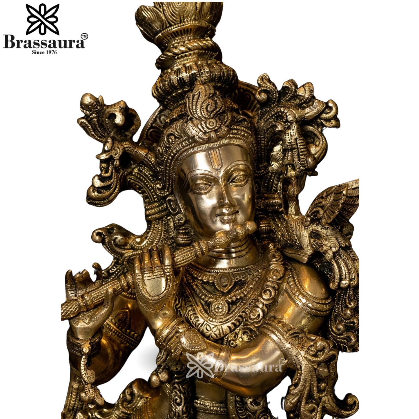 Brass Royal Antique Krishna Murti Weight 15 Kg And Height 29 Inch