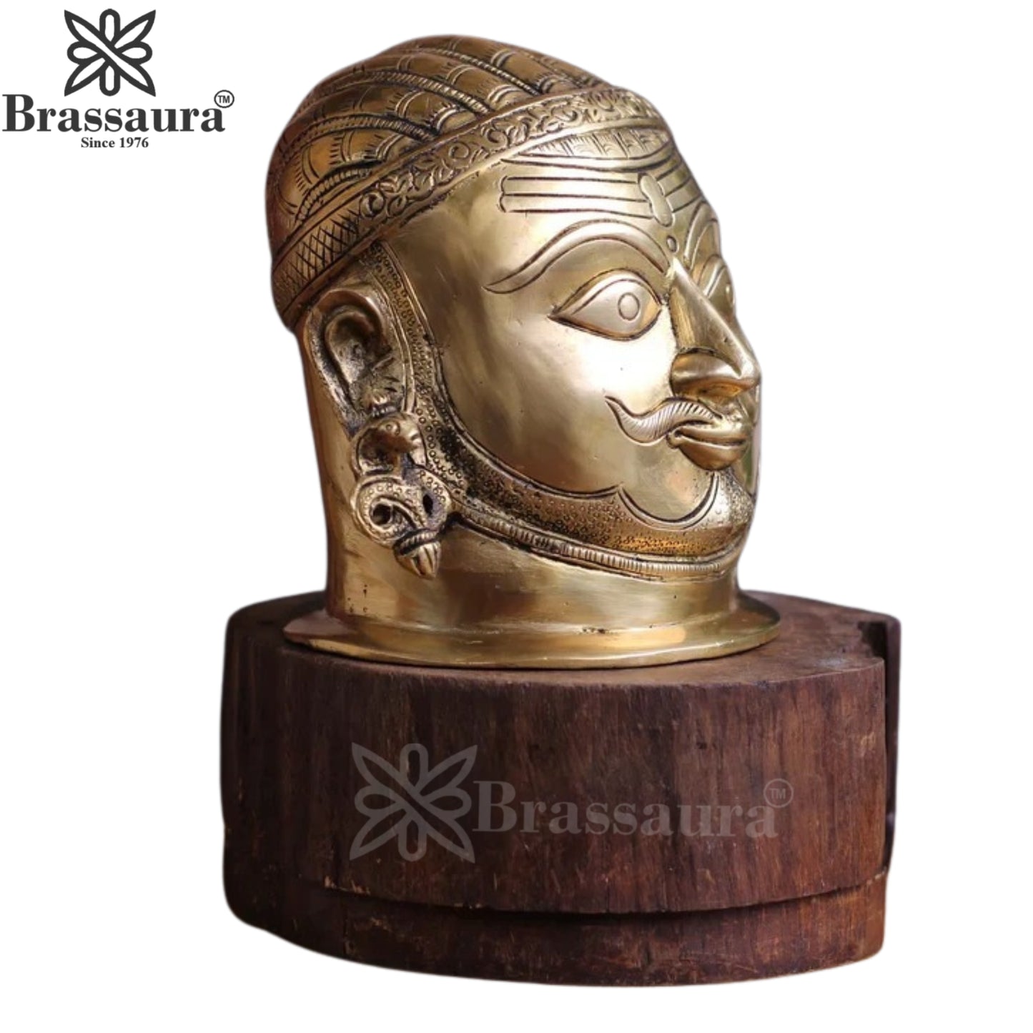 Brass Shiva Mukhlingam Statue Weight 2.1 Kg And Height 5.5 Inch