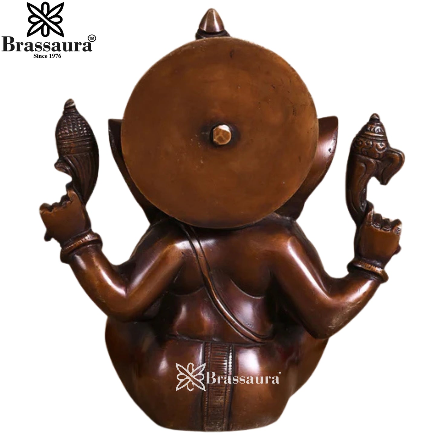 Brass Ganesha Statue Weight 3.1 Kg & Height 8 Inch