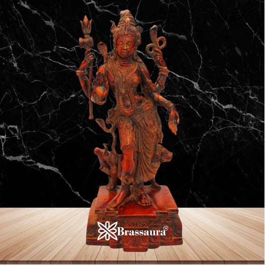 Brass Artistic Aardhnareshwar Statue Weight 10.5 kg & Height 18 Inch
